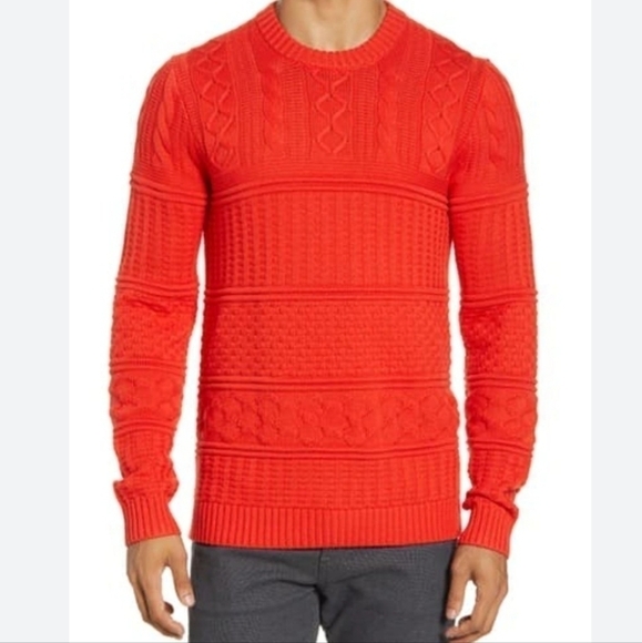 Ted Baker Marbal Mixed Stitch Crewneck Sweater - Picture 2 of 6